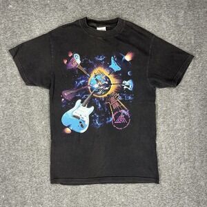 Vintage 90s Rock and Roll Hall of Fame T shirt Men M Faded Black Tultex